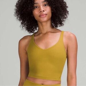 Lululemon Align Tank A/B Cup Auric Gold Color Padded Size 2